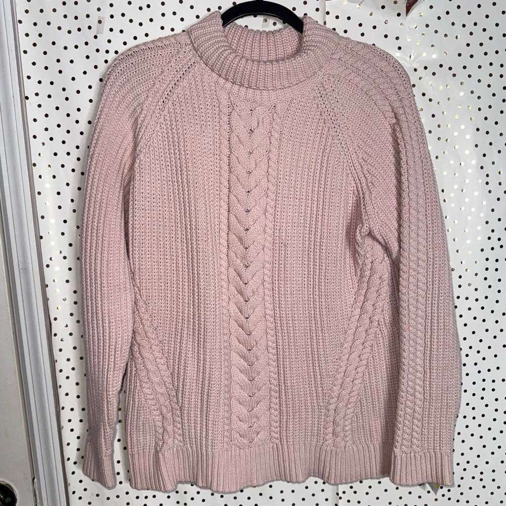 Lululemon Pink Cable Knit Sweater